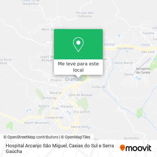 Hospital Arcanjo São Miguel mapa
