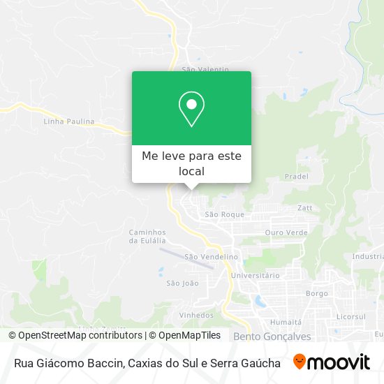 Rua Giácomo Baccin mapa