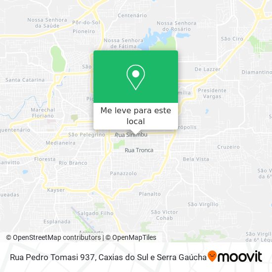 Rua Pedro Tomasi 937 mapa