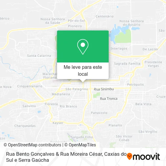 Rua Bento Gonçalves & Rua Moreira César mapa