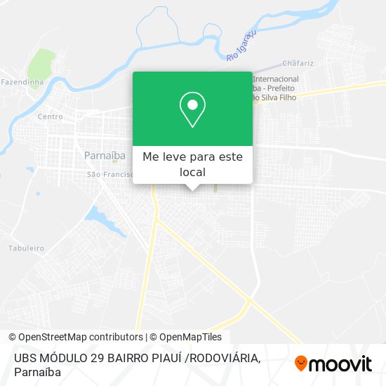 UBS MÓDULO 29 BAIRRO PIAUÍ /RODOVIÁRIA mapa