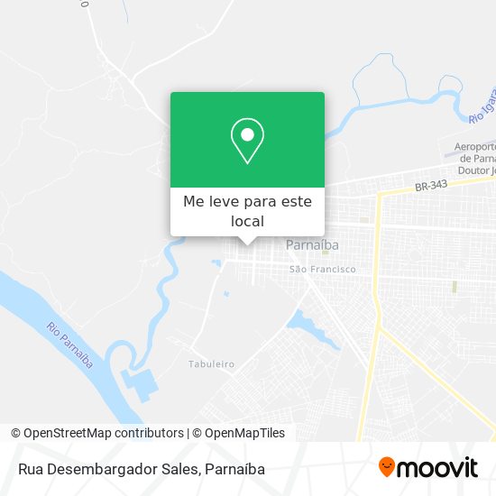 Rua Desembargador Sales mapa