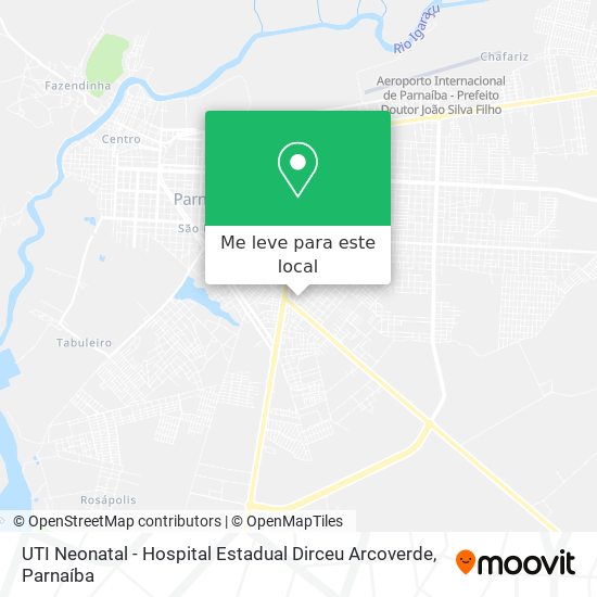 UTI Neonatal - Hospital Estadual Dirceu Arcoverde mapa