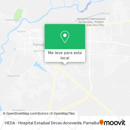 HEDA - Hospital Estadual Dirceu Arcoverde mapa