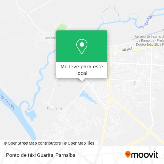 Ponto de táxi Guarita mapa