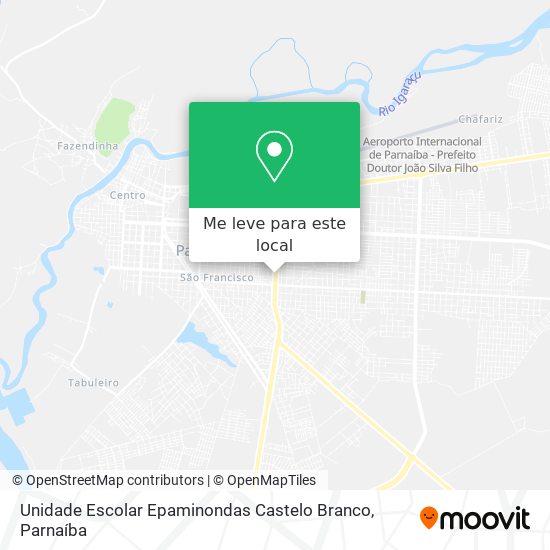 Unidade Escolar Epaminondas Castelo Branco mapa