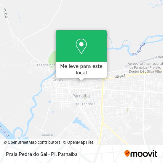 Praia Pedra do Sal - PI mapa