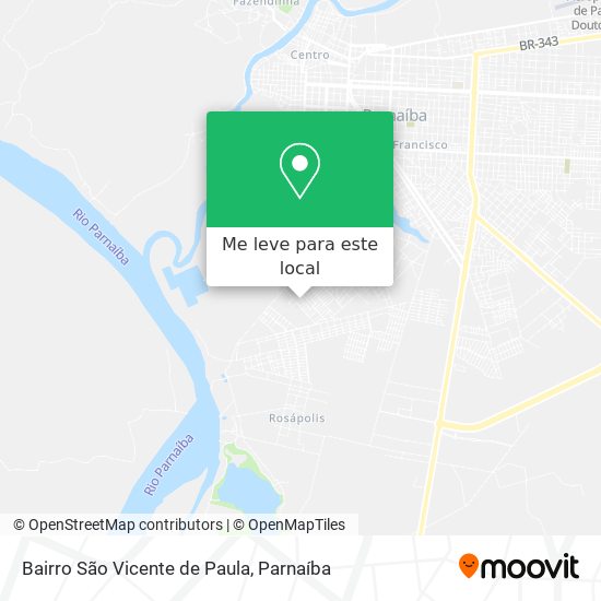 Bairro São Vicente de Paula mapa