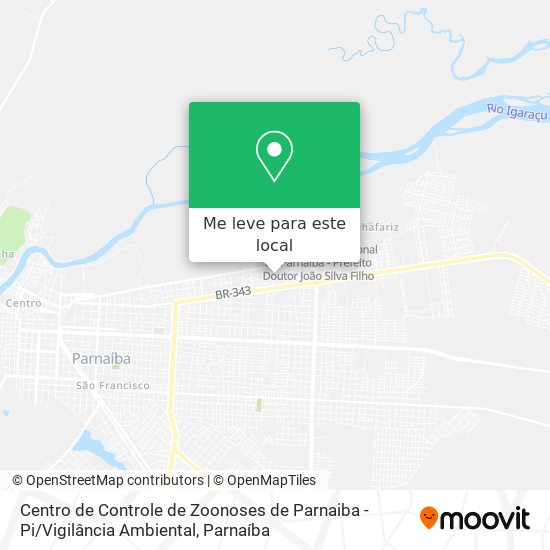 Centro de Controle de Zoonoses de Parnaiba - Pi / Vigilância Ambiental mapa