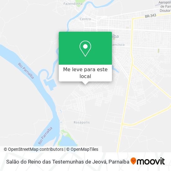 Salão do Reino das Testemunhas de Jeová mapa