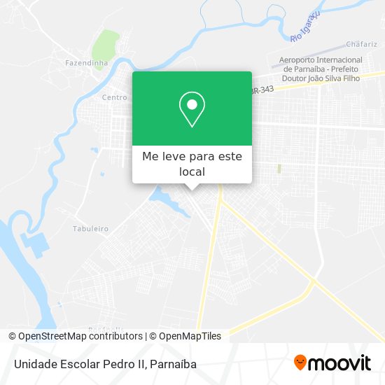 Unidade Escolar Pedro II mapa