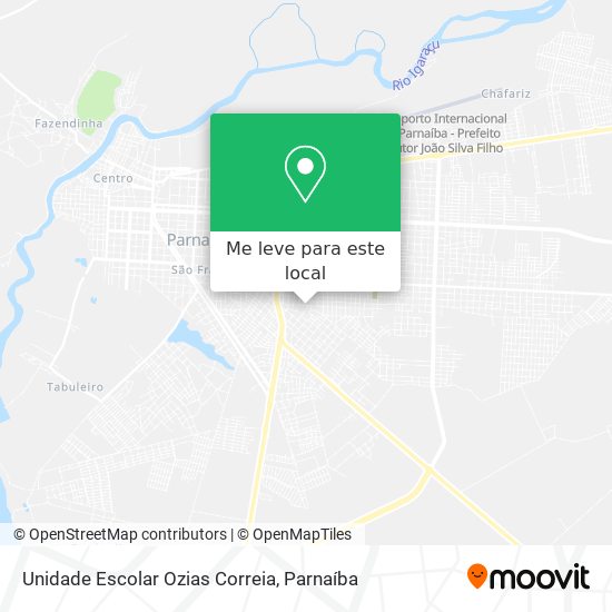 Unidade Escolar Ozias Correia mapa