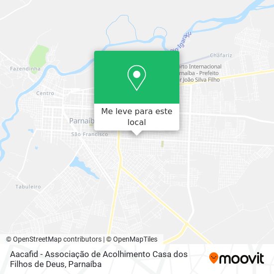 Aacafid - Associação de Acolhimento Casa dos Filhos de Deus mapa