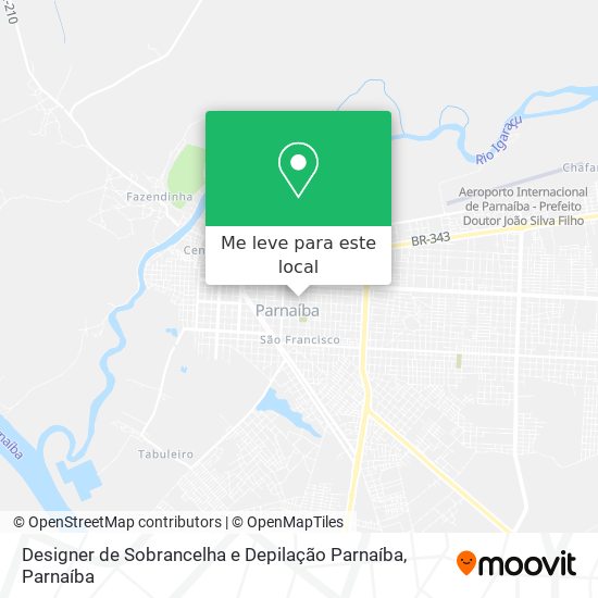Designer de Sobrancelha e Depilação Parnaíba mapa