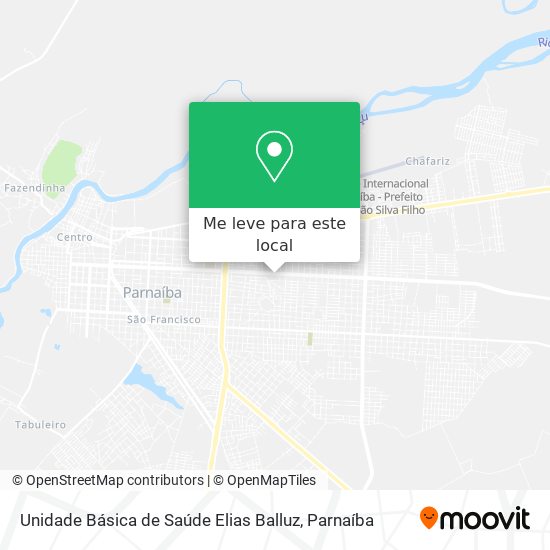 Unidade Básica de Saúde Elias Balluz mapa