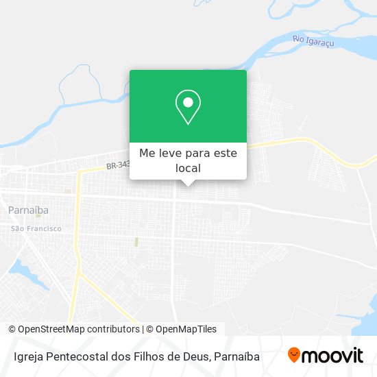 Igreja Pentecostal dos Filhos de Deus mapa