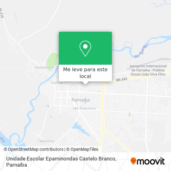 Unidade Escolar Epaminondas Castelo Branco mapa