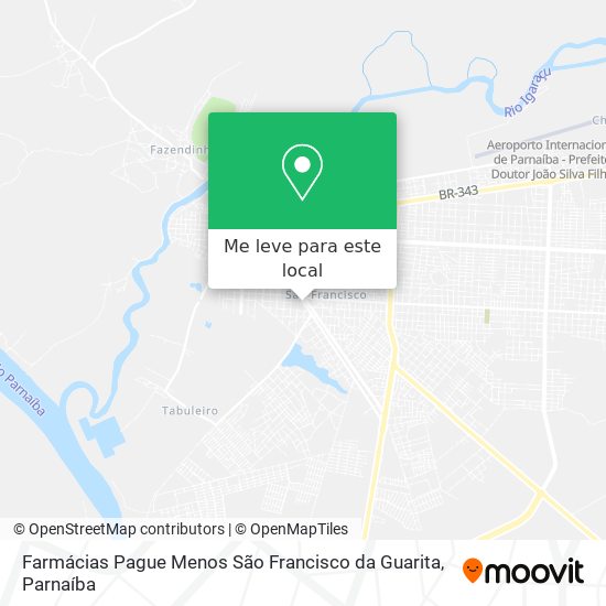 Farmácias Pague Menos São Francisco da Guarita mapa