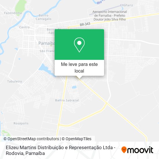 Elizeu Martins Distribuição e Representação Ltda - Rodovia mapa