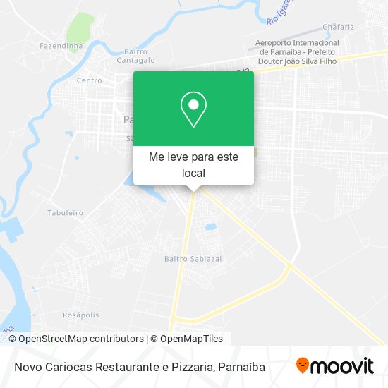 Novo Cariocas Restaurante e Pizzaria mapa