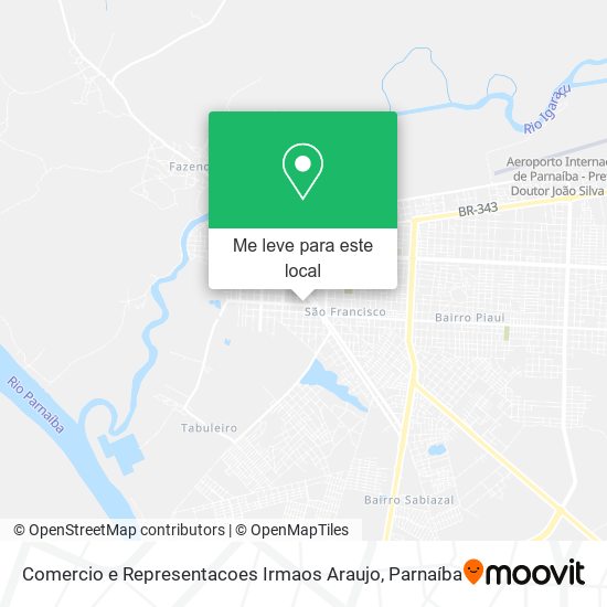 Comercio e Representacoes Irmaos Araujo mapa