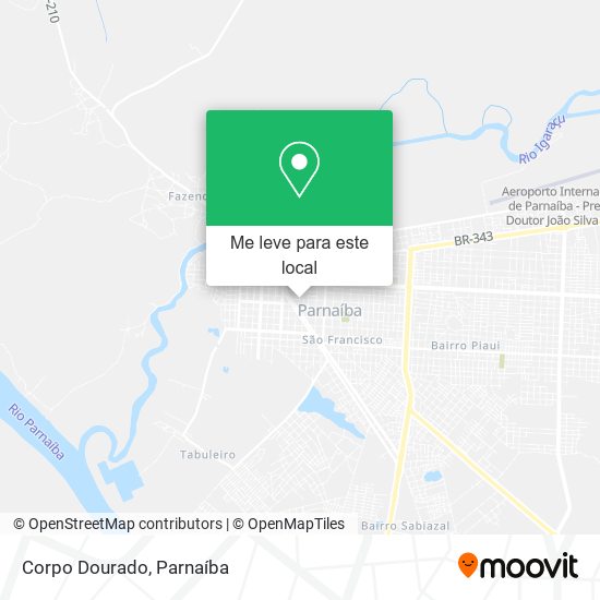 Corpo Dourado mapa