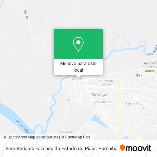Secretária da Fazenda do Estado do Piauí. mapa