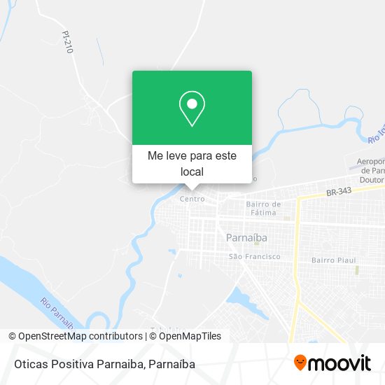Oticas Positiva Parnaiba mapa