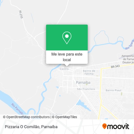 Pizzaria O Comilão mapa