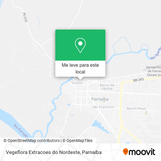 Vegeflora Extracoes do Nordeste mapa