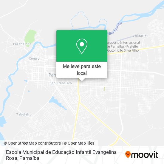 Escola Municipal de Educação Infantil Evangelina Rosa mapa