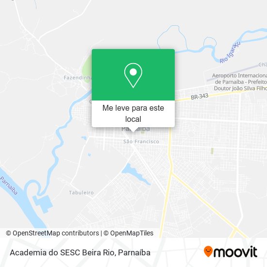 Academia do SESC Beira Rio mapa