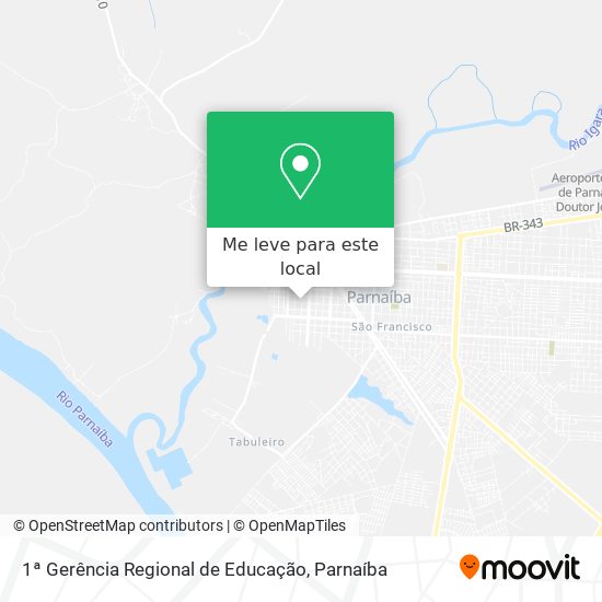 1ª Gerência Regional de Educação mapa