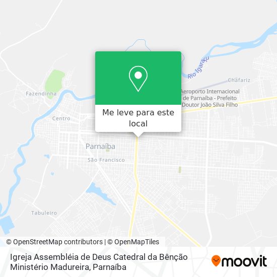 Igreja Assembléia de Deus Catedral da Bênção Ministério Madureira mapa