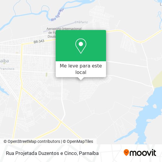 Rua Projetada Duzentos e Cinco mapa