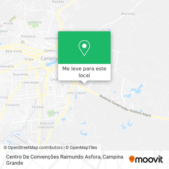 Centro De Convenções Raimundo Asfora mapa