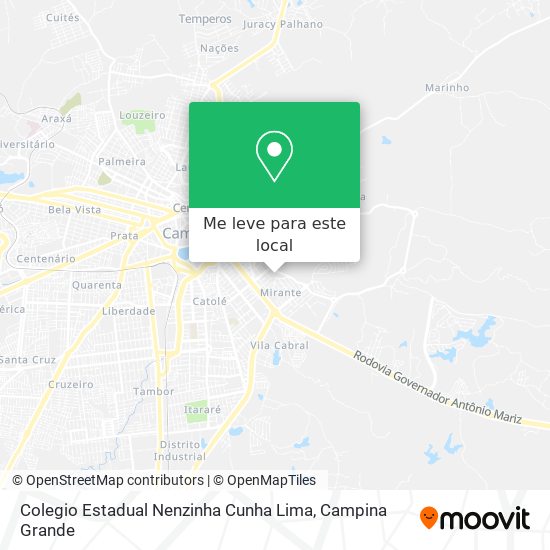 Colegio Estadual Nenzinha Cunha Lima mapa