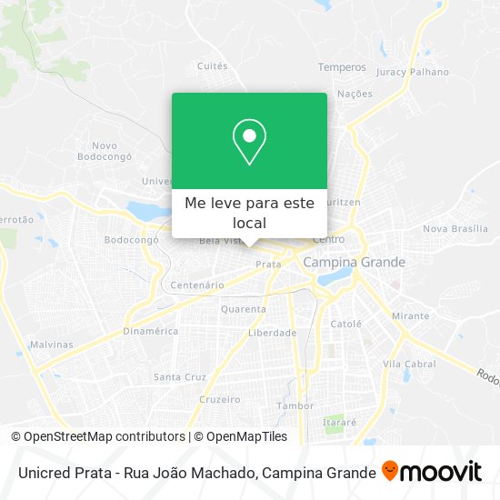 Unicred Prata - Rua João Machado mapa