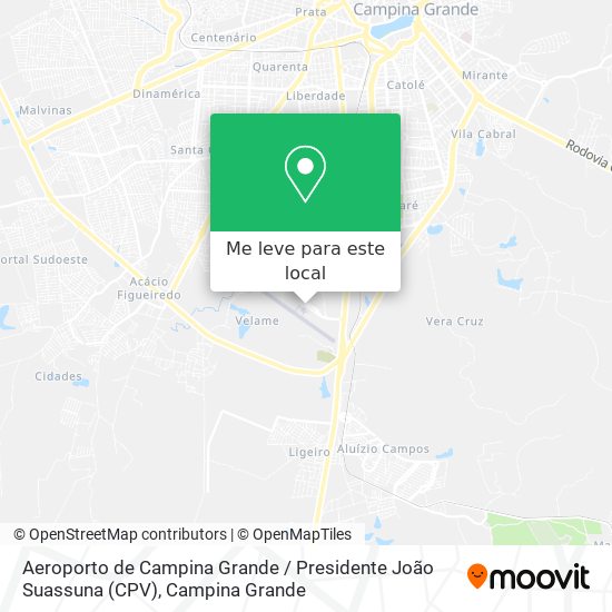 Aeroporto de Campina Grande / Presidente João Suassuna (CPV) mapa