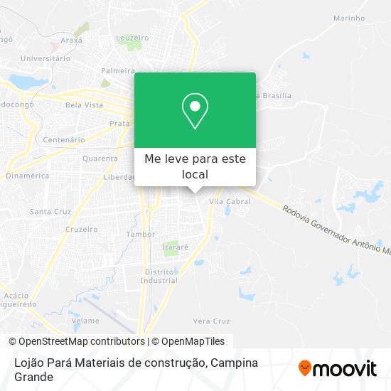 Lojão Pará Materiais de construção mapa