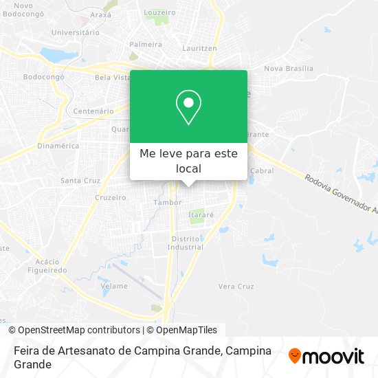 Feira de Artesanato de Campina Grande mapa