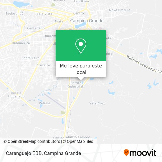 Caranguejo EBB mapa
