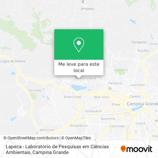 Lapeca - Laboratório de Pesquisas em Ciências Ambientais mapa