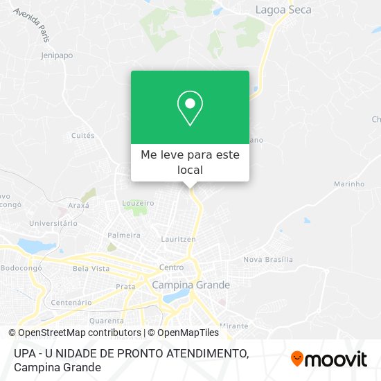 UPA - U NIDADE DE PRONTO ATENDIMENTO mapa