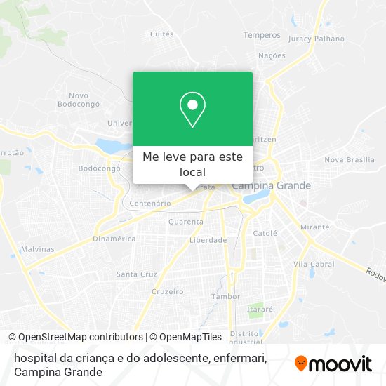 hospital da criança e do adolescente, enfermari mapa