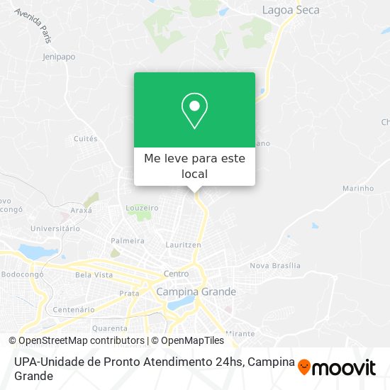 UPA-Unidade de Pronto Atendimento 24hs mapa