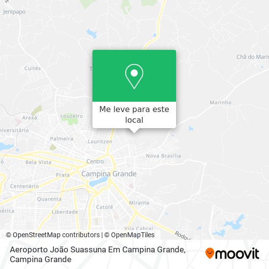 Aeroporto João Suassuna Em Campina Grande mapa