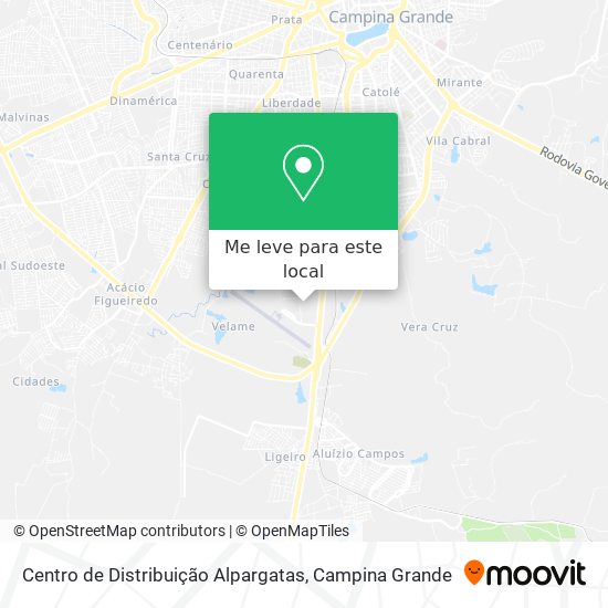 Centro de Distribuição Alpargatas mapa