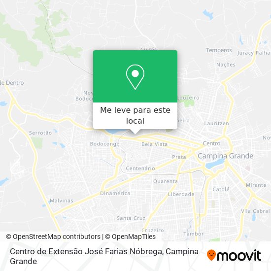 Centro de Extensão José Farias Nóbrega mapa