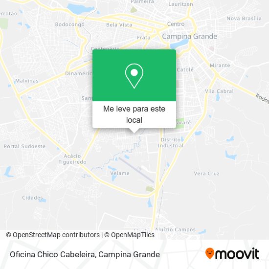 Oficina Chico Cabeleira mapa